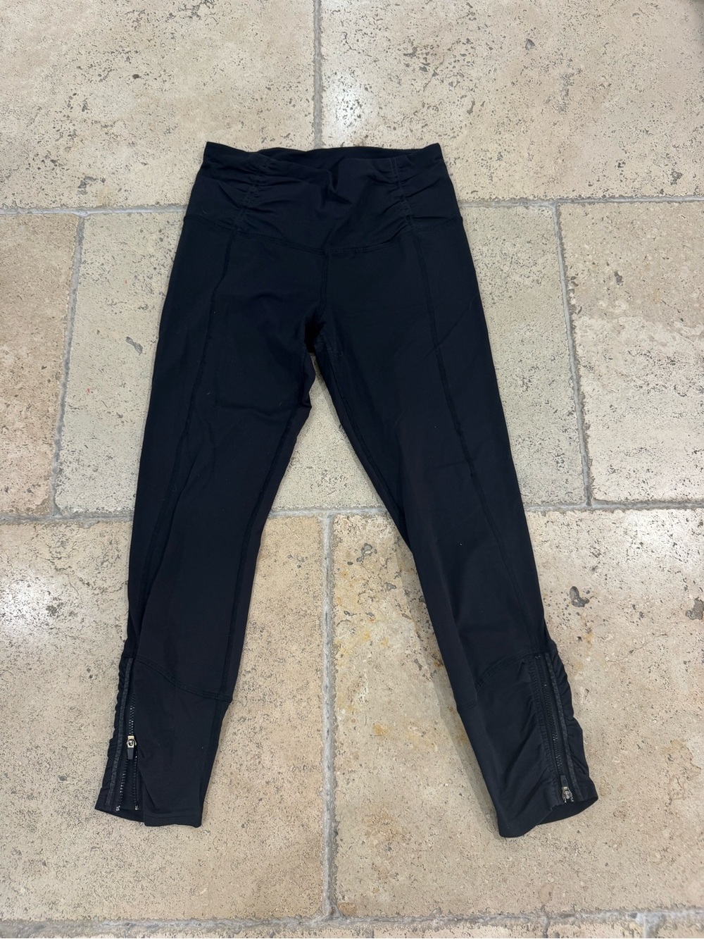 lululemon athletica Black Zippered Leggings